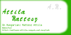 attila mattesz business card